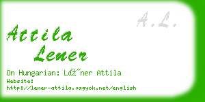 attila lener business card